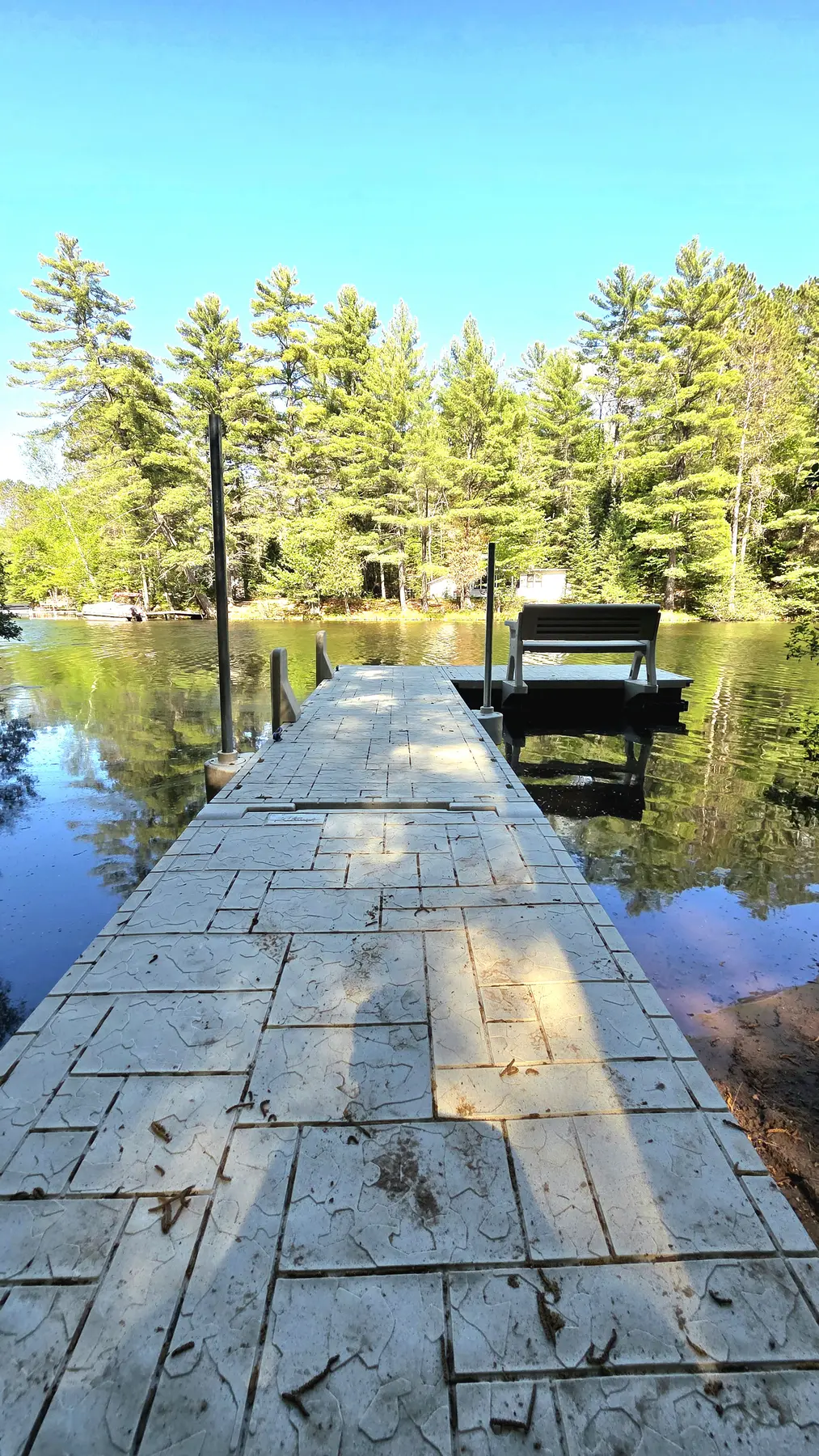 The private dock on the Deerskin River